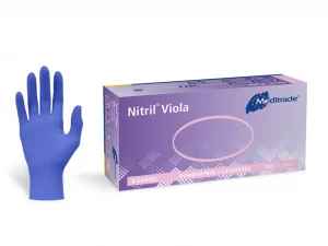 Nitril® Viola VIOLETTE Untersuchungshandschuhe aus Nitril puderfrei, nicht steril 100 Stk. Dispenser