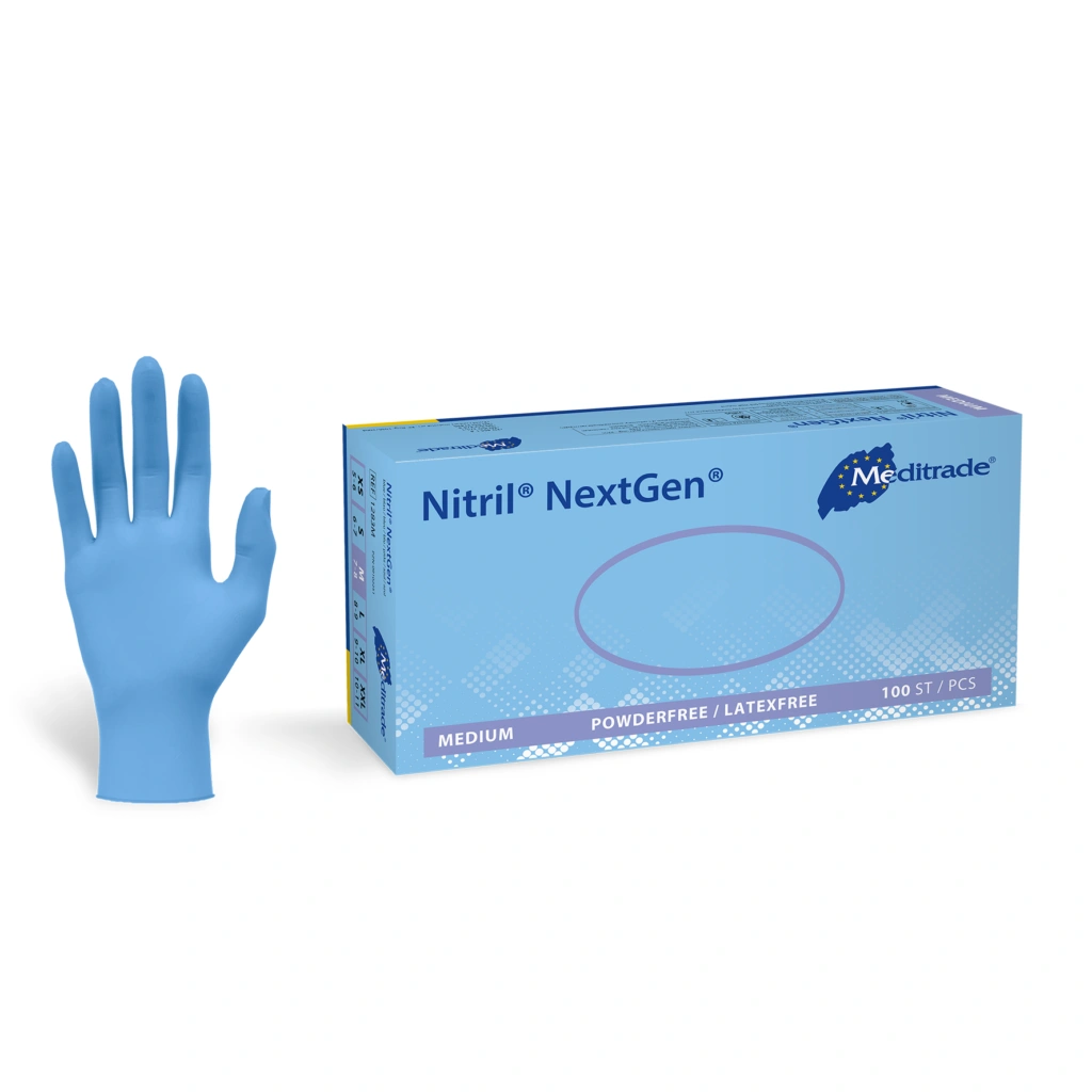 Nitril® NextGen® Untersuchungshandschuh aus Nitril, blau, puderfrei, nicht steril 100 Stk. Dispenser