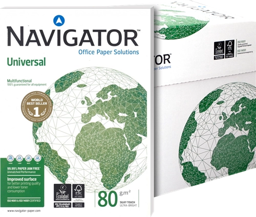 NAVIGATOR Premium Multifunktionspapier A4 Weiss 5x 500 Blatt, Universal, DIN A4, 80 g/m².