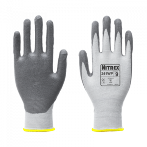 Nitrex 241WP PU-Handflächenbeschichtung · nahtloses 13-Gauge-Futter ISO-Schnittfestigkeitslevel B ausgezeichneter Trockengriff Sanitized® Actifresh