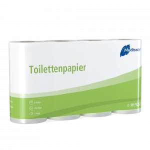 Toilettenpapier, 2-lagig, weiß, Recyclingpapier