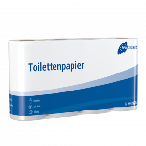 Hochwertiges Toilettenpapier, 3-lagig, weiß, 100% Zellulose